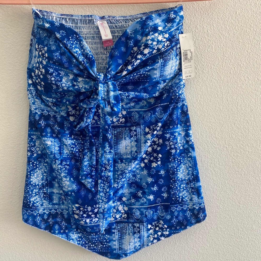 Blue swim top